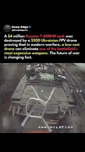 This $500 Drone Just Killed a $4 MILLION Tank 🚨 #shorts