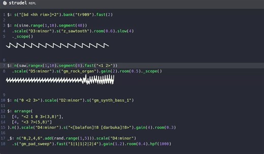 #strudel.cc 🧡 🎵 "Strudel.cc is a browser-based live coding environment for creating music and visuals using JavaScript syntax. It lets you write short, expressive patterns that generate rhythmic… | José Pérez Moreno