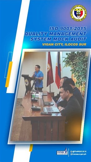5.3K views · 19 reactions | ISO 9001:2015 Quality Management System Mock Audit #ONEIlocosSur #OpportunityForEveryONE #SmartGovernance | The Provincial Government of Ilocos Sur | Facebook