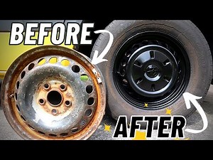 HOW TO REMOVE RUST AND PAINT STEEL WHEELS ON VW CRAFTER EP. 62