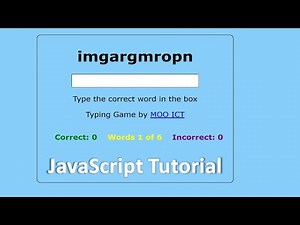 JavaScript Tutorial - Create a Word Shuffle Typing Game