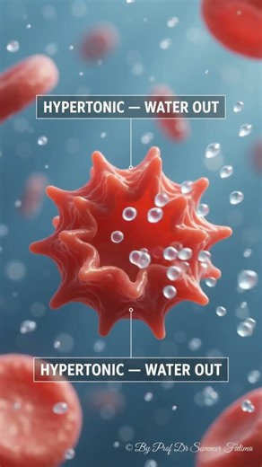 Tonicity Explained 🧬💧 | Hypotonic, Isotonic & Hypertonic Solutions in RBCs #nexoraeducation #mdcat