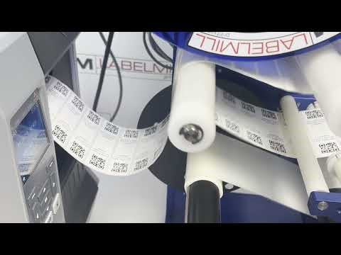 LabelMill LM1012TTS Pneumatic Flag Label Applicator System Loose-Looped to Zebra ZT610 Printer