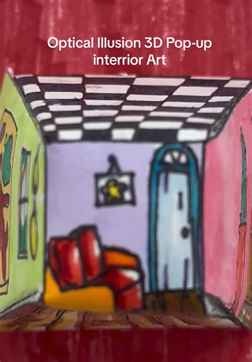 Explore 1 Point Perspective in Pop-Up Art
