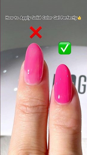 How to Apply Solid Color Gel Perfectly😁 #nails #shorts #nailtutorial #nailhacks