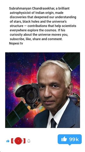Subrahmanyan Chandrasekhar, a brilliant astrophysicist of Indian origin, made discoveries that deepe