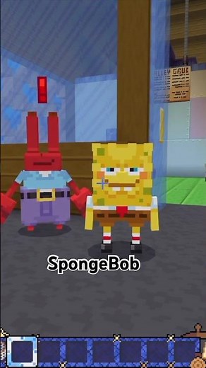 🍔 I Found The Krusty Krab In Minecraft! 🤯 #minecraft #minecraftshorts #spongebob #shorts