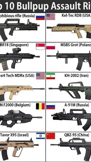Top 10 Bullpup Rifles That Shocked The World 🇺🇸 | Most Advanced Military Weapons”