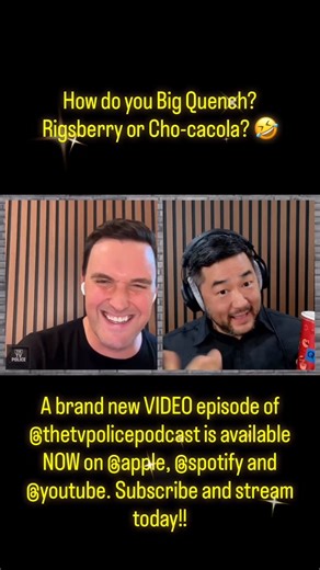 Owain Yeoman on Instagram: "@thetvpolicepodcast soon to be brought to you by Big Quench! 😂 Do not miss a NEW hilarious VIDEO episode available NOW on @apple, @spotify and @youtube. Subscribe and stream today! #thetvpolice #tvpolice #tvpolicepodcast #thementalist #mentalistrewatchpodcast #rewatchpodcast #timkang #owainyeoman #simonbaker #thementalist #robintunney #amandarighetti #cbs #crime #truecrime #bigquench #rigsberry #chocacola #rigsby #cho #chigsby #subscribe #stream #vanpelt #theresalisb