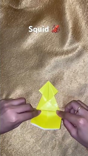 Easy way to make squid from origami paper #origami #easy #papercraft #squid