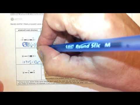 9.1d Deciding whether a Lewis structure satisfies the octet rule