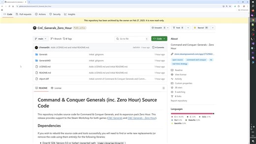 游戏的重大时刻：命令与征服绝命时刻代码开源