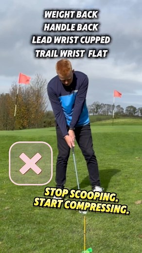 The Impact Drill Every Golfer Needs | Stop Scooping. Start Compressing Most amateurs reach impact with no shaft lean, hands behind the ball, extended lead wrist, flat trail wrist, and almost zero rotation. That’s the perfect recipe for scooping, thinning and fatting shots plus a severe lack of distance In this video, I show you a simple drill that lets you preset the perfect impact position so you can feel: ➡️ Hands forward with real shaft lean ➡️ Weight stacked on the lead side ➡️ Flat lead wri
