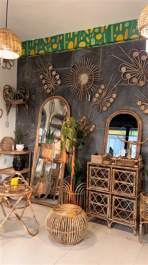 Handmade Rattan Cane Crafts for Home Decor