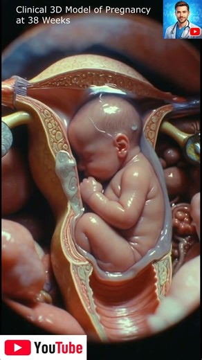 Clinical 3D Model of Pregnancy at 38 Weeks