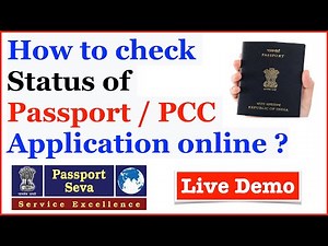 Passport Application Status Check online | PCC Status Check online