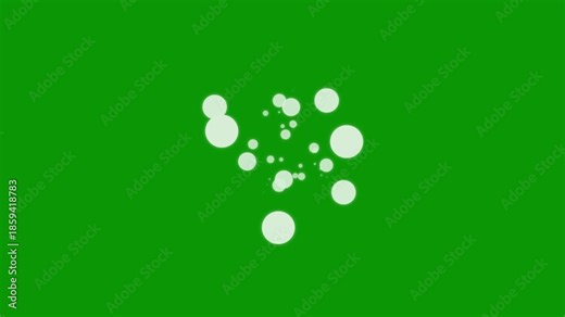 Loopable circle Shape Animation FX in Cartoon Style, for YouTube Videos, Motion Design, and Comic Projects, Explosion FX, Smoke Energy Transition,Liquid Blasts Animation on green screen Background.4K
