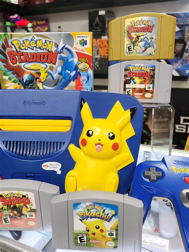 Our anniversary sale left our display cases empty! Let's fill them with amazing items! - An amazing limited run nintendo switch collection! - Nintendo 64 Pikachu edition and games !! - Pokemon Stadium 2 complete in box! - Original Xbox complete in box! Way more coming soon!!! We are buying entire collections!! Cash/store credit. #arlingtonheightsillinois #Schaumburg #buyselltrade #nintendo #pokemon