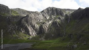 Devils kitchen mountain area of the Glyderau in Snowdonia