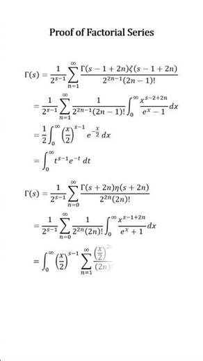 Proof of Factorial Series