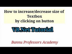 How to increase/decrease size of textbox in vb.net by clicking on button