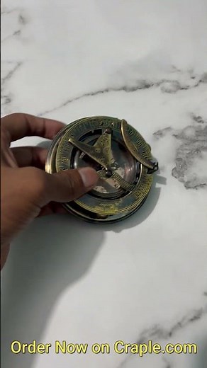 Gilbert & Sons Antique Brass Sundial Compass