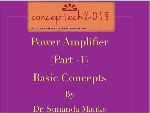 POWER AMPLIFIER (PART-1) : BASIC CONCEPTS (2018)