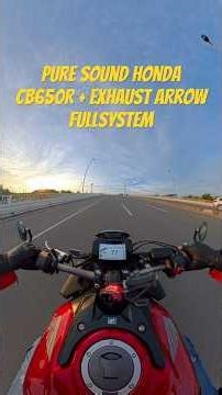 Pure sound Honda cb650r 2025 with exhaust arrow fullsystem titanium