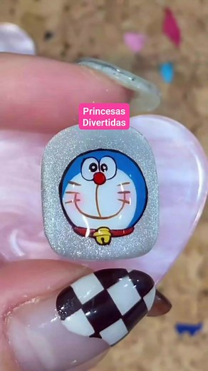 6.4K views · 108 reactions | Doraemon. 冀 #nails #nailart #naildesign #gelnails #nail #uñas #ideas #doraemon | Princesas Divertidas | Facebook