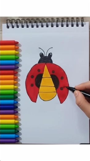 Easy Ladybug 🐞 Drawing From Latter A | Step By Step Insect Art Tutorial