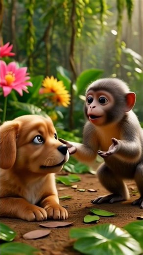 Baby Monkey 🐒 And Baby Puppy Dance On Music 🎵 #viral #dance #viraltimes #viralvideos