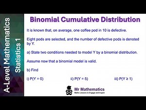 Binomial Cumulative Distribution | Mr Mathematics