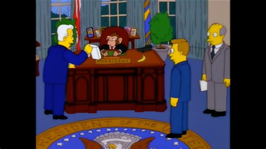 'That's what you get for not hailing to the chimp!' (S9 E16 - 'Dumbbell Indemnity') | The Simpsons & Futurama Best Moments