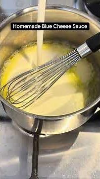 Home-made blue cheese sauce, My first time making it #BlueCheeseSauce #HomemadeSauce