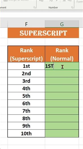 superscript function in Excel #excel #computereducation #exceltips