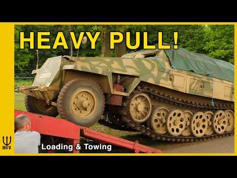 You Never See This… Loading WW2 Vehicles onto Low Loaders Behind the Scenes!
