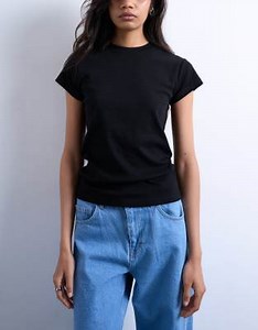Topshop everyday tee in black | ASOS