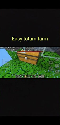 Easy totam farm in minecraft #shorts