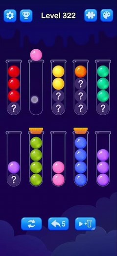 Ball Sort Level 322 Walkthrough Solution Android/iOS