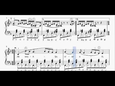 Ah moj Aljo ( Note za harmoniku )