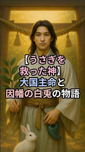 【うさぎを救った神】大国主命と因幡の白兎の物語#大国主命 #因幡の白兎 #日本神話 #出雲 #縁結び #国づくり #神話解説 #スピリチュアル #開運 #shorts