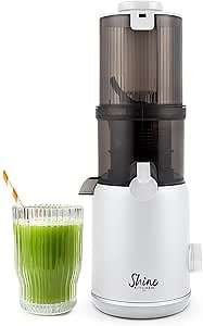 Shine Multi-Batch Compact Cold Press Juicer SMB-1, Hands-Free, Hopper Continuous Feed, Portable