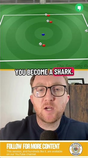 Sharks and Minnows #footballcoaching #soccer #coach #drill #watch #shark