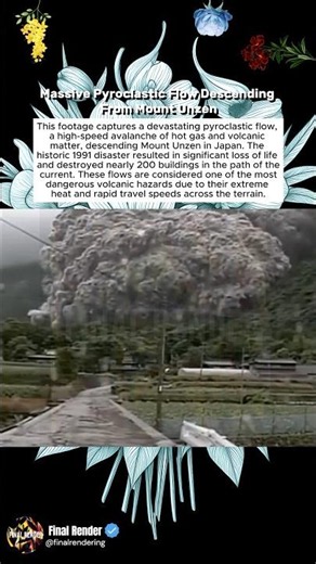 Massive Pyroclastic Flow Descending Volcanic Slope