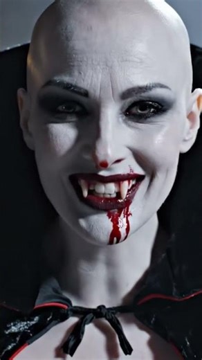 🦇 Bald Vampiress Sucking Blood 🩸 🩸