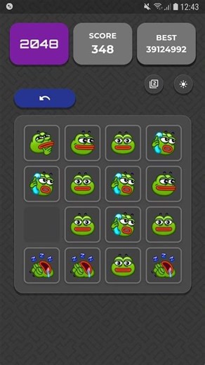 2048 Emojis Pepe 🐸 Modo Oscuro | Gameplay Épico