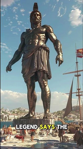 🗿 The Colossus of Rhodes – The Giant Guardian of the Ancient World🌊 #classicalantiquity #history