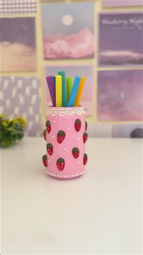 DIY pista shell crafts | aesthetic pen holder |diy desk organiser | desk make over ideas #art #viral