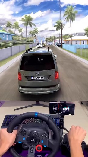Driving a Virtual Volkswagen: A Scenic Simulation