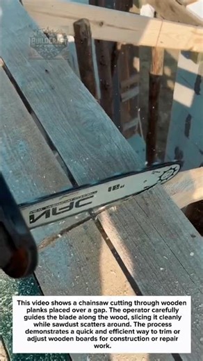 Chainsaw Precision Cutting Wood Fast & Clean #woodworking #chainsaw #construction